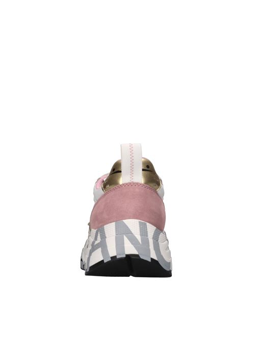 Sneakers in camoscio e tessuto VOILE BLANCHE | CLUB105GHIACCIO-LAMPONE